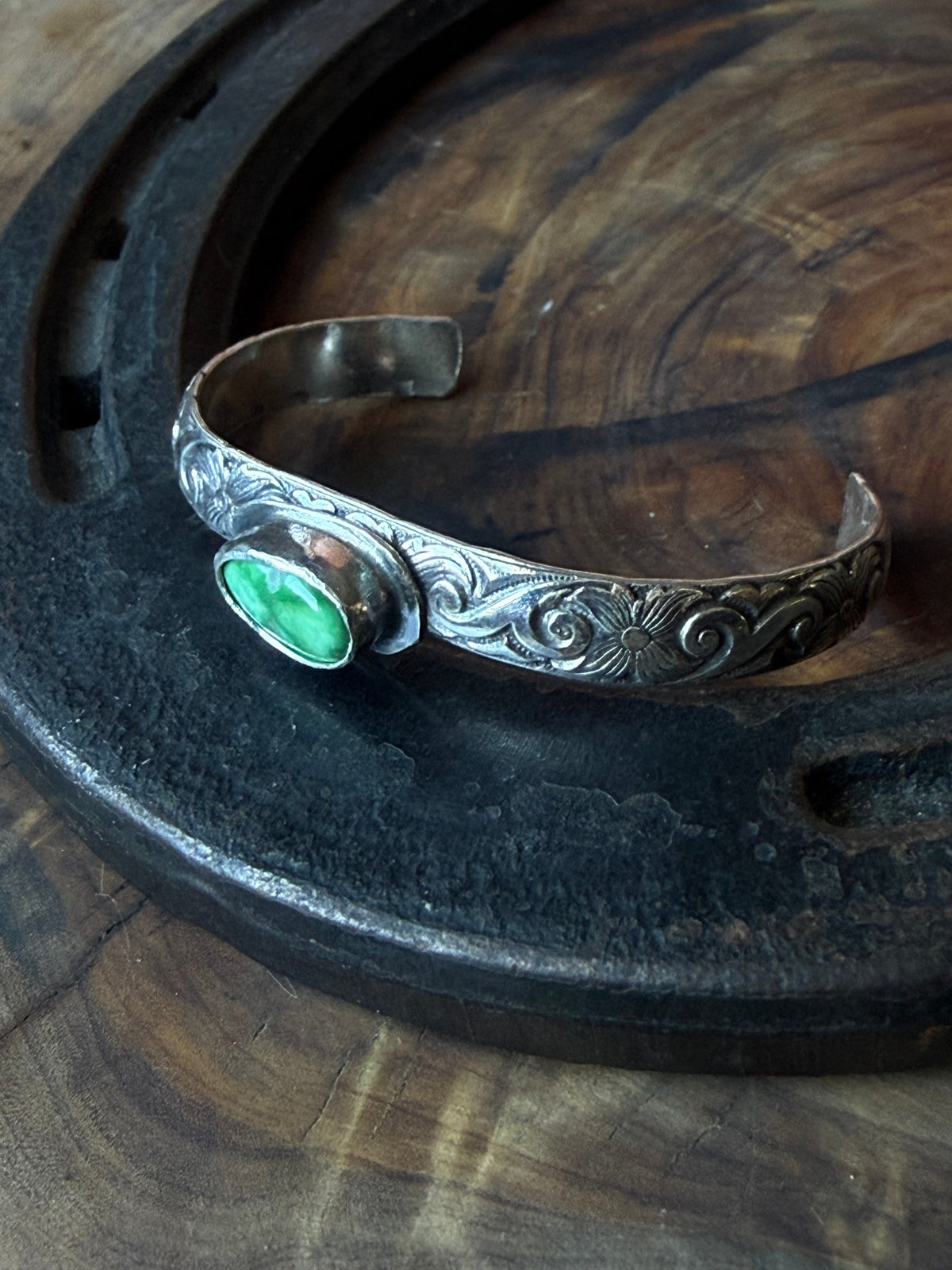 Dorothy Series | Sonoran Turquoise Patterned Silver Cuffs | Petite to Large