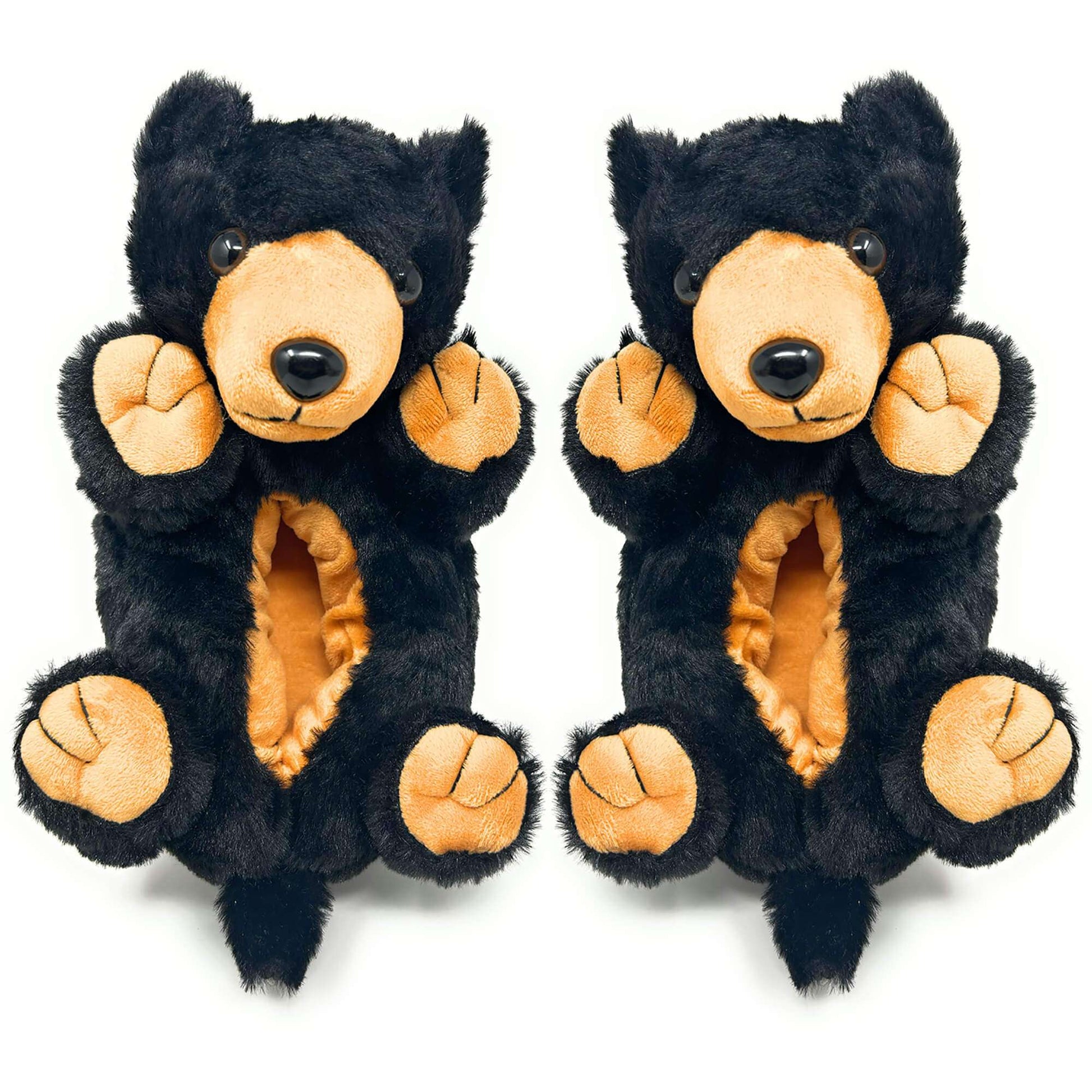 Homer the Black Bear Kids Slippers, front view