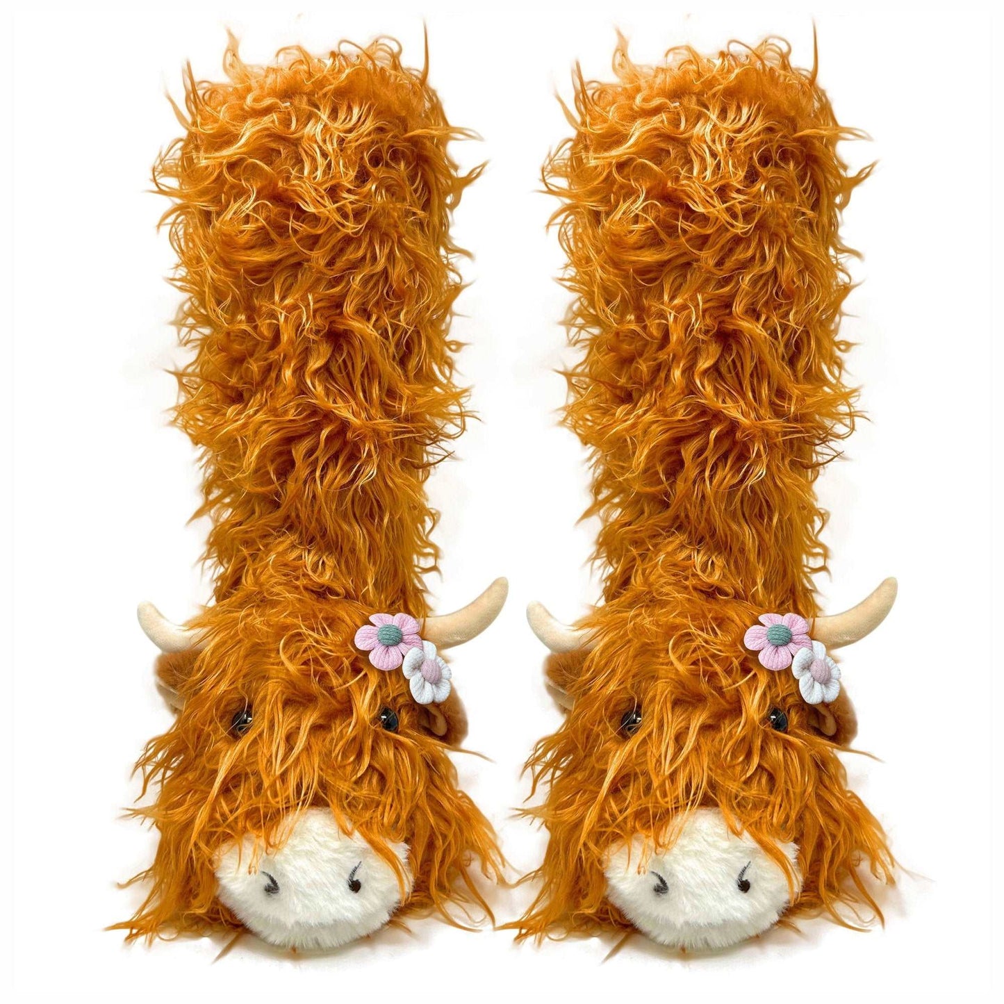 Highland Cattle Kids Slipper Socks, front view