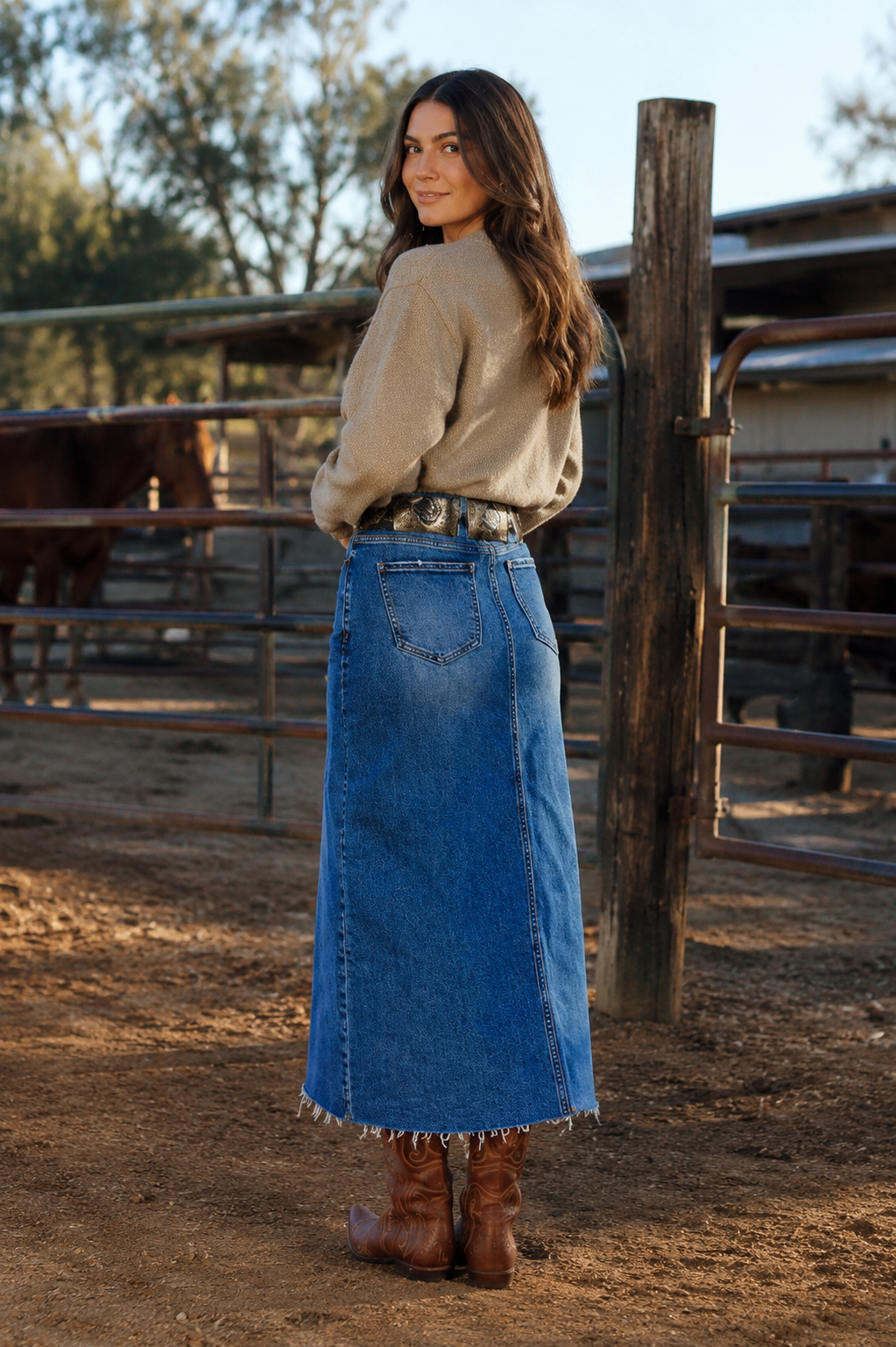 Garden Gate Cowgirl Skirt, alternate view