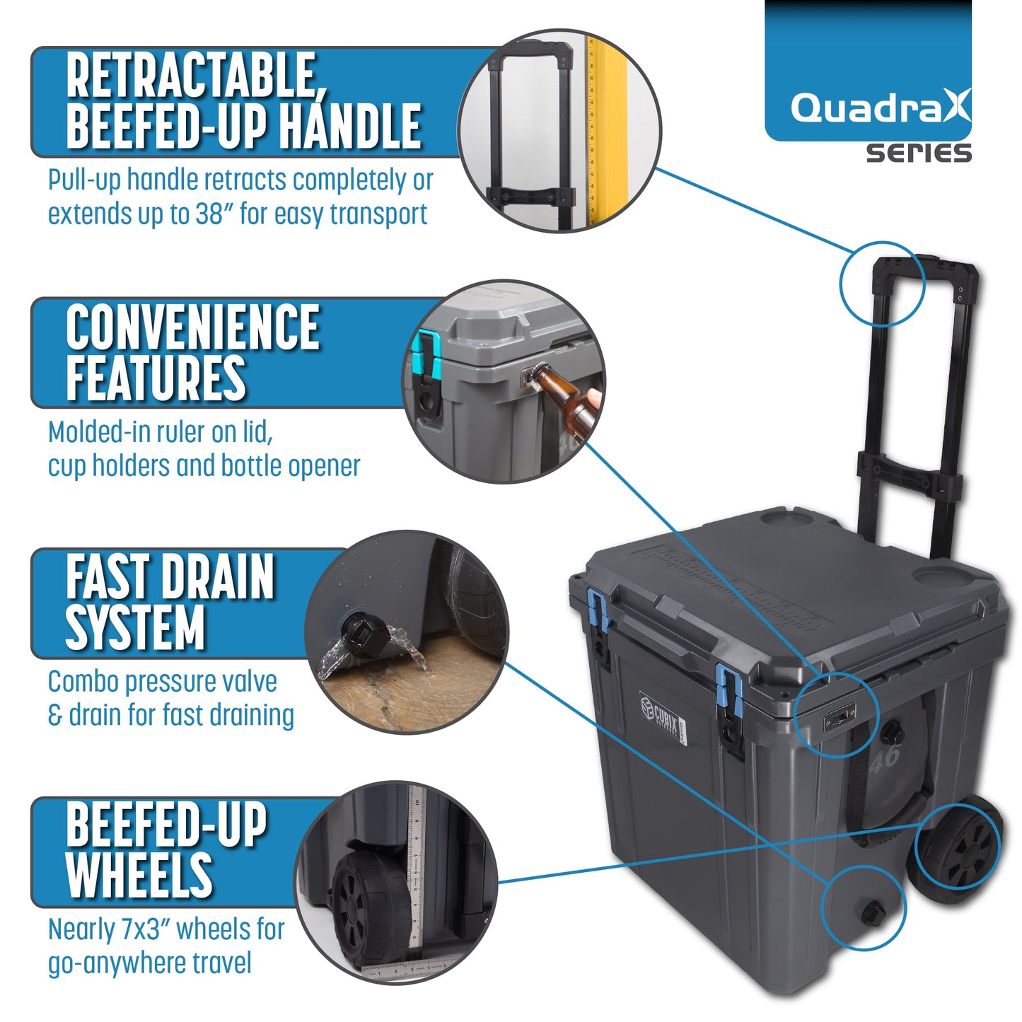 46QT Wheeled All Terrain Cooler, lifestyle view