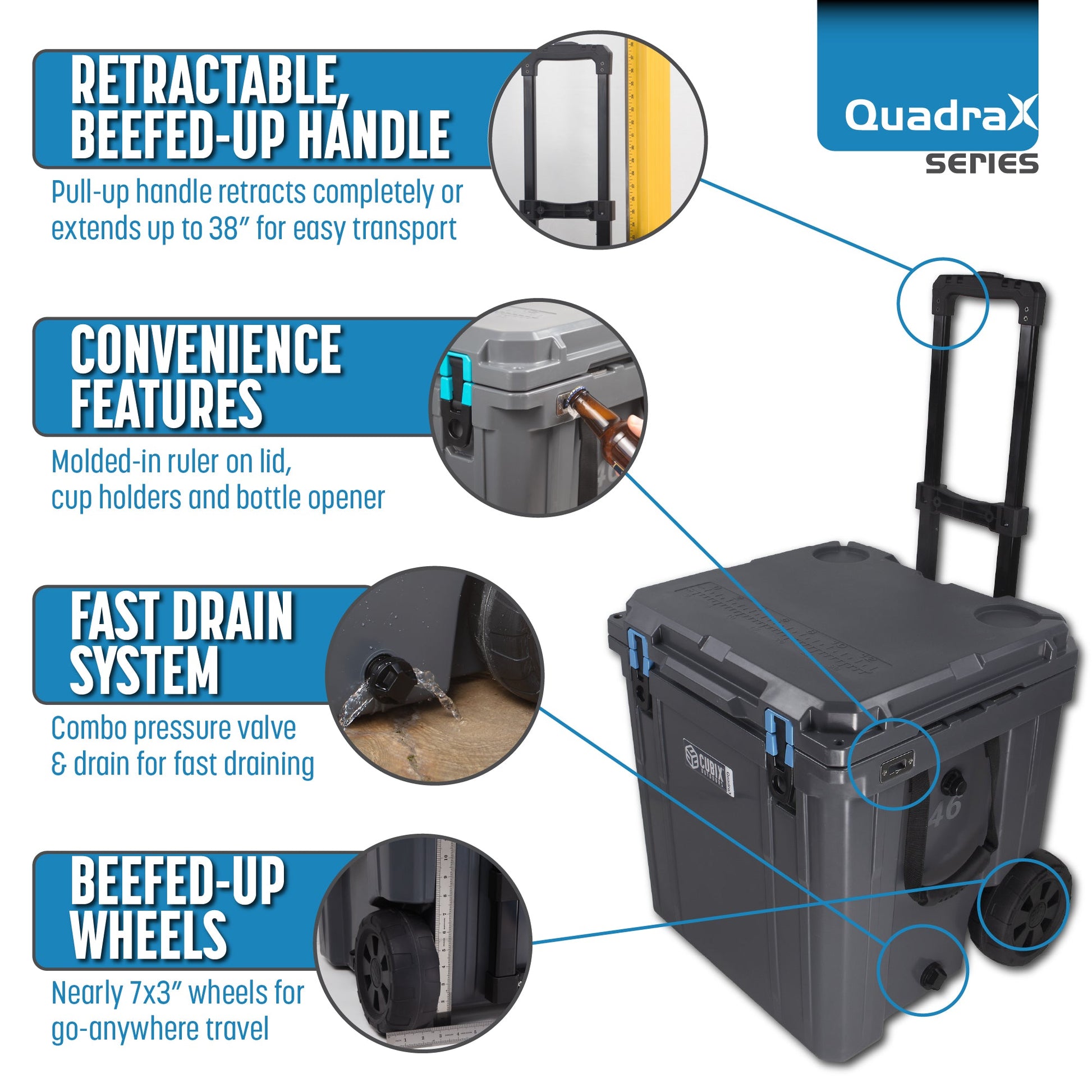 46QT Wheeled All Terrain Cooler, lifestyle view