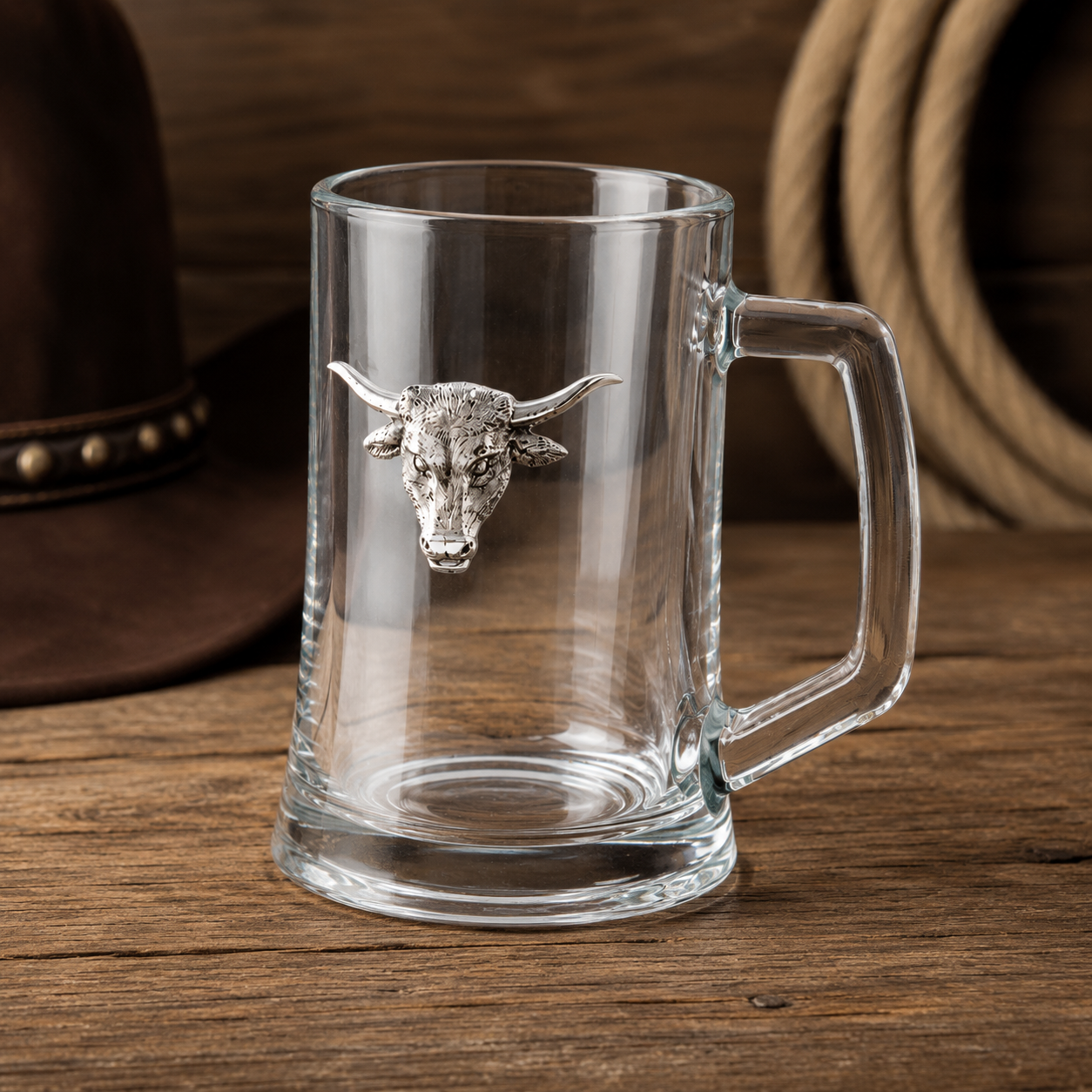 Longhorn Beer Mugs - Set of 2, lifestyle view