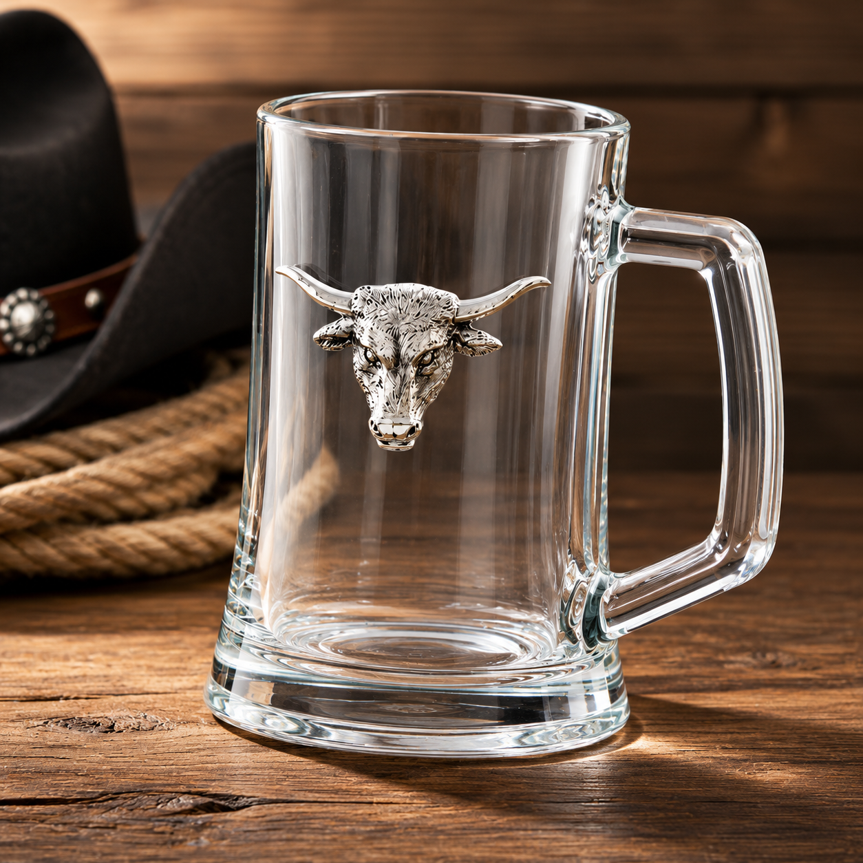 Longhorn Beer Mugs - Set of 2, detail view