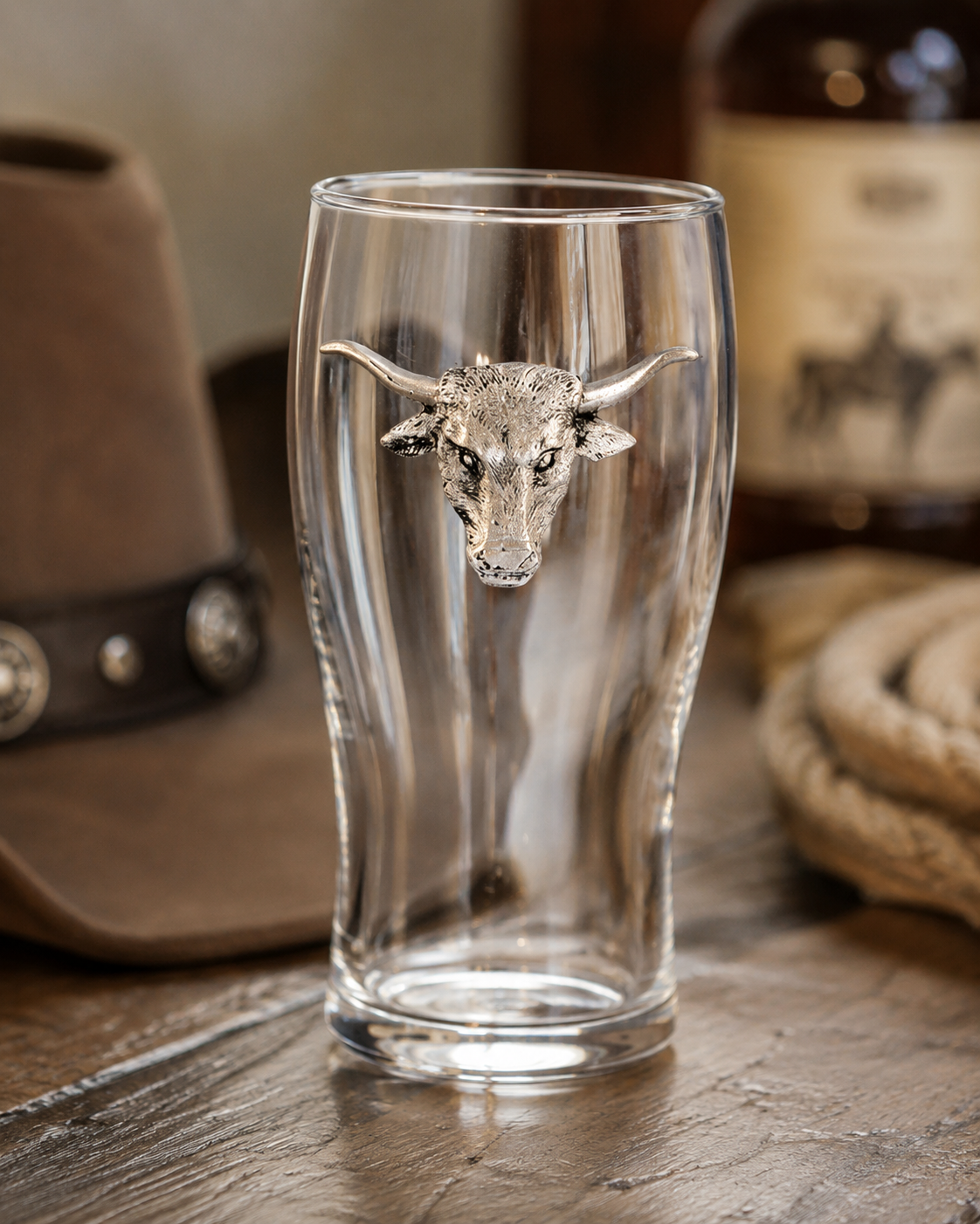 Longhorn Beer Pint Glasses - Set of 4, alternate view