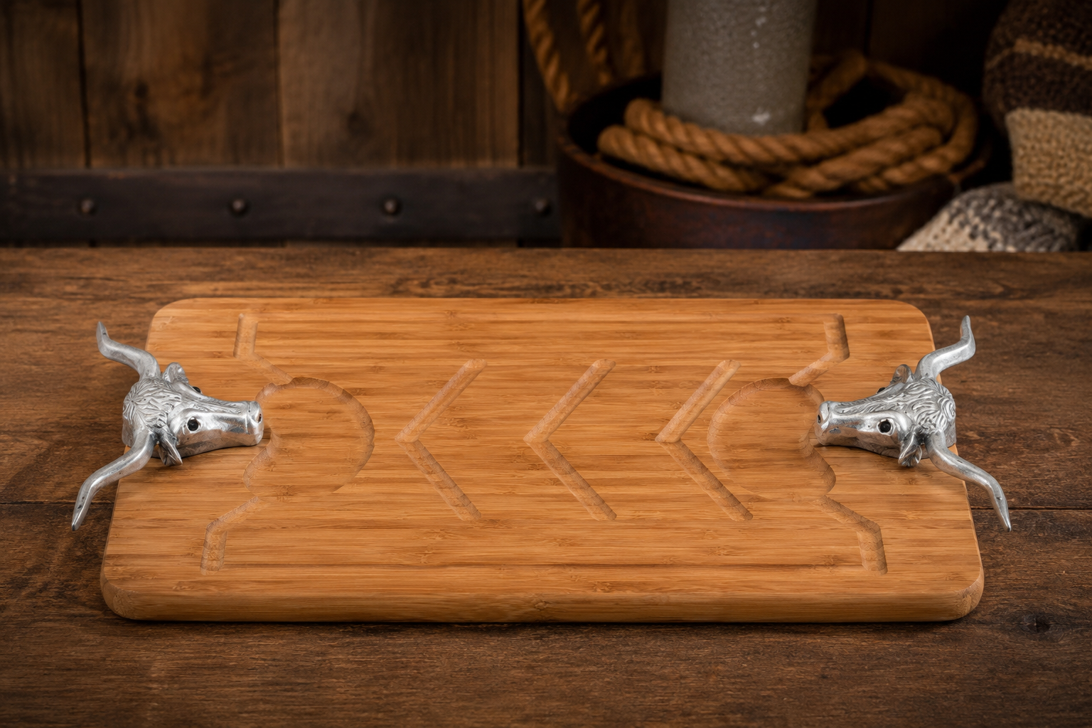 Longhorn Carving Board, side view