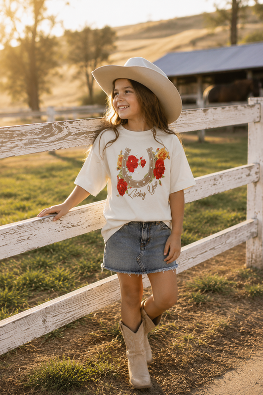 Lucky You Kids Tee, front view