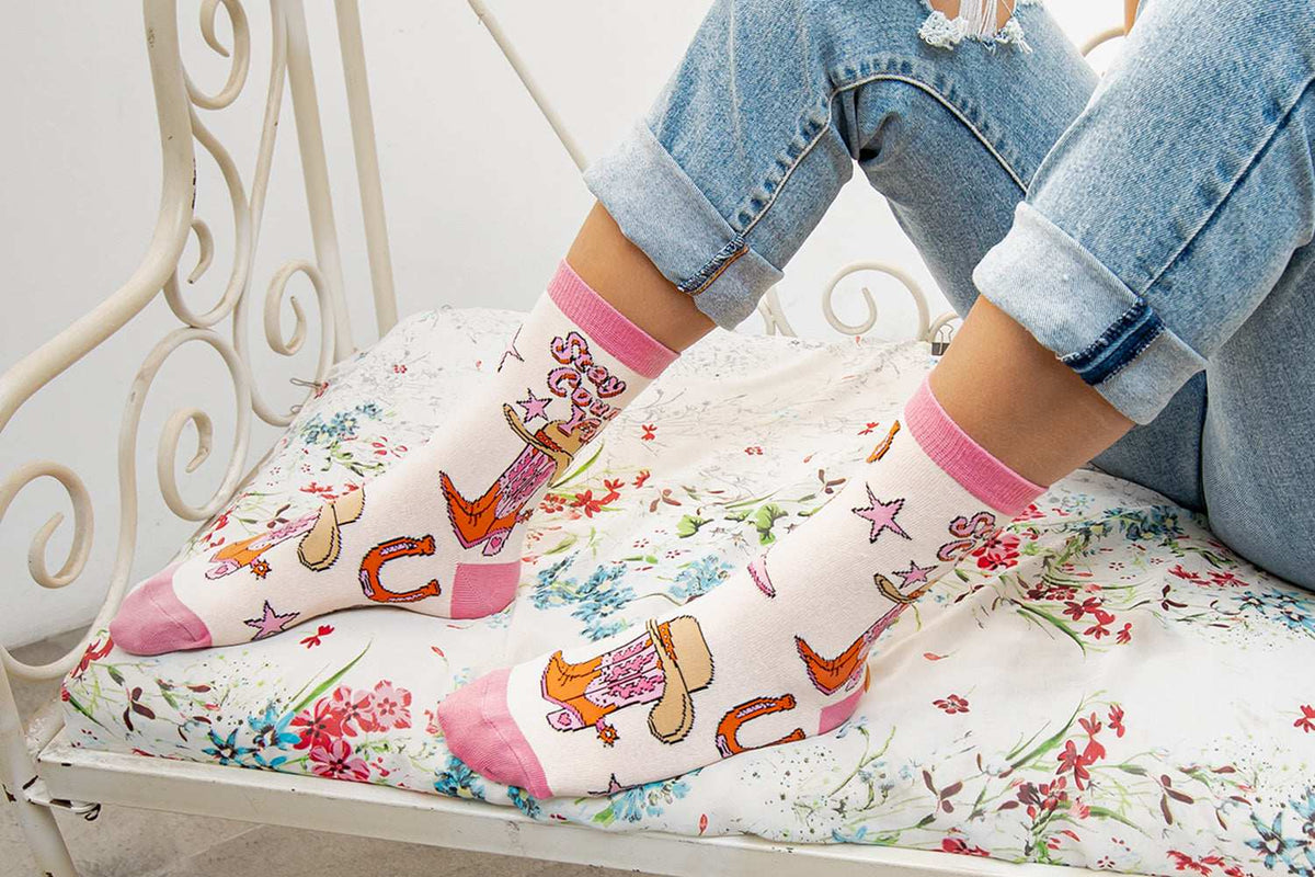 WOMENS Giddy Up Socks, alternate view