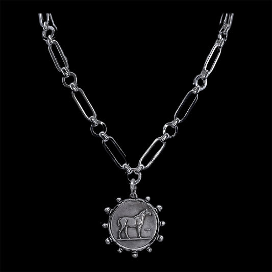 Sterling Plated Horse Coin, front view