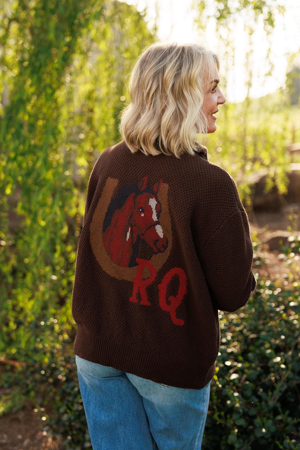 Nana's Rose Garden Sweater, angle view
