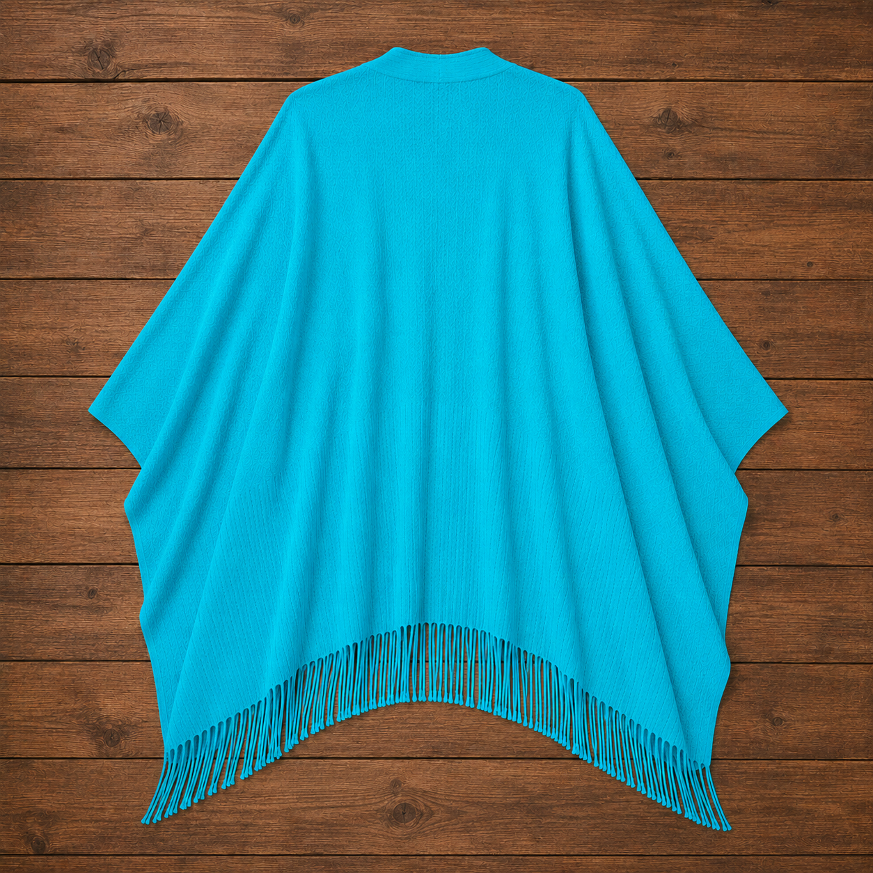 Signature Line Shawl Wrap - Turquoise
