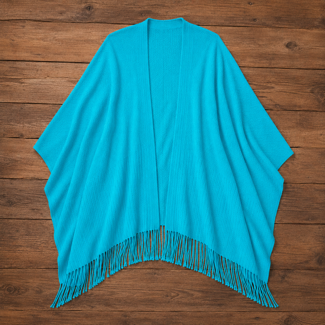 Signature Line Shawl Wrap - Turquoise