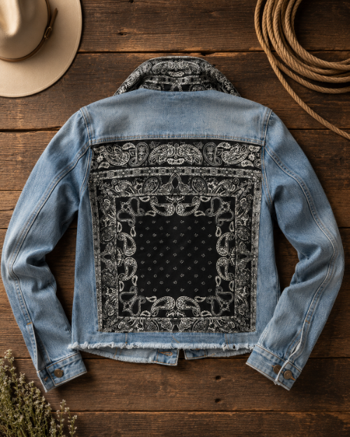 The Light Denim Jacket / Let’s Do Western / Black, alternate view