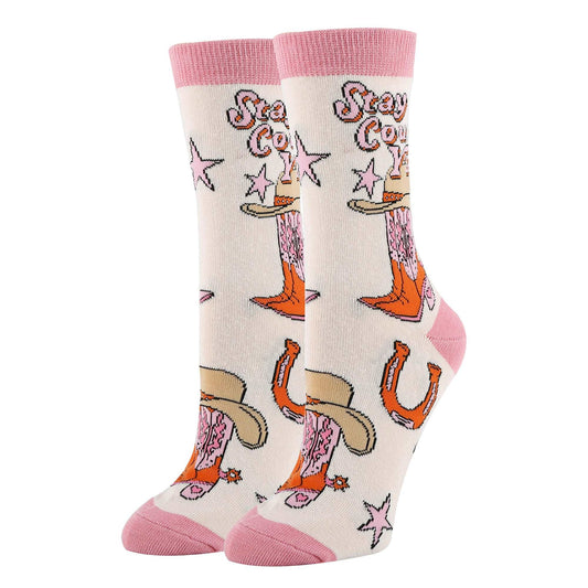 WOMENS Giddy Up Socks, front view