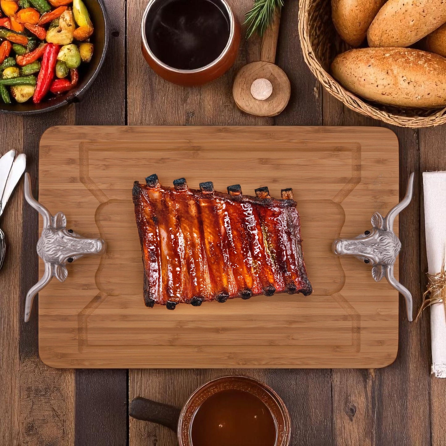 Longhorn Carving Board, alternate view