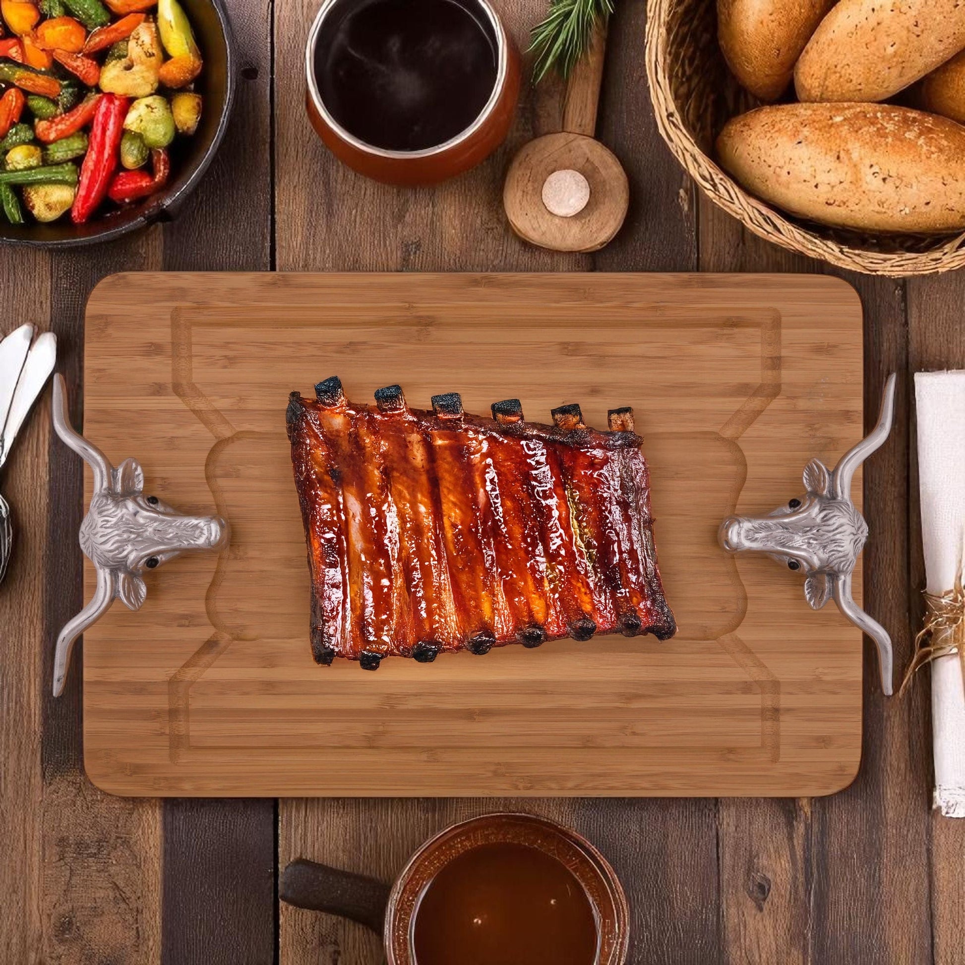 Longhorn Carving Board, alternate view