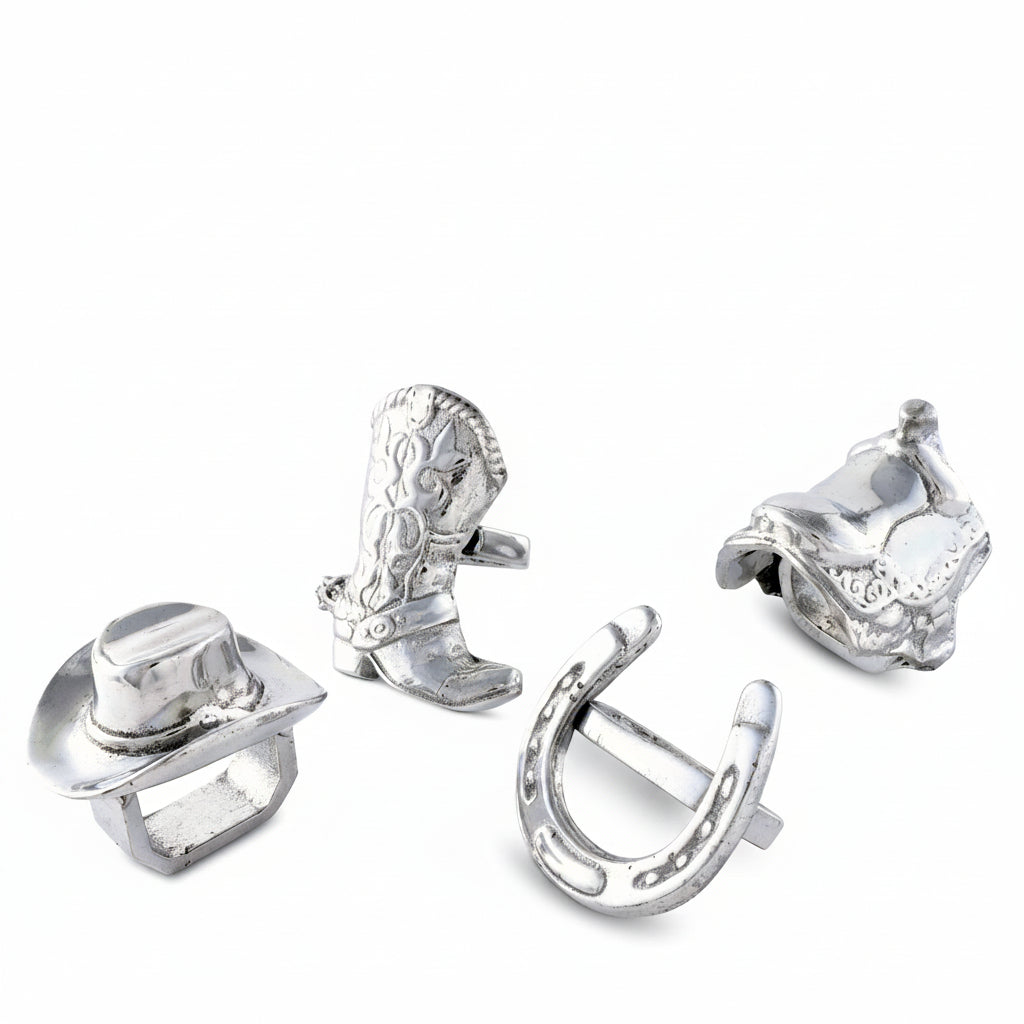 Western Napkin Rings, close-up view