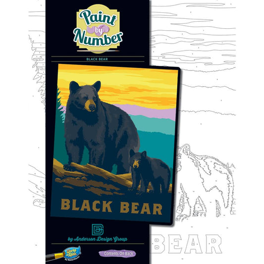 Black Bear - Paint by Number, front view
