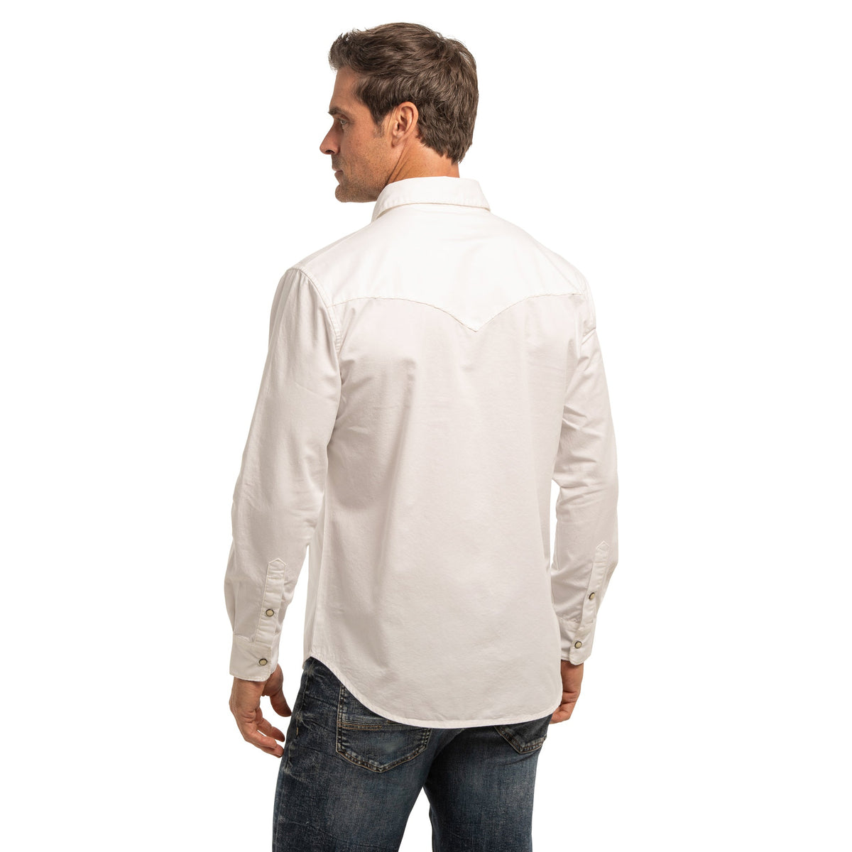 Branson Whipstitch Signature Blend Shirt - White