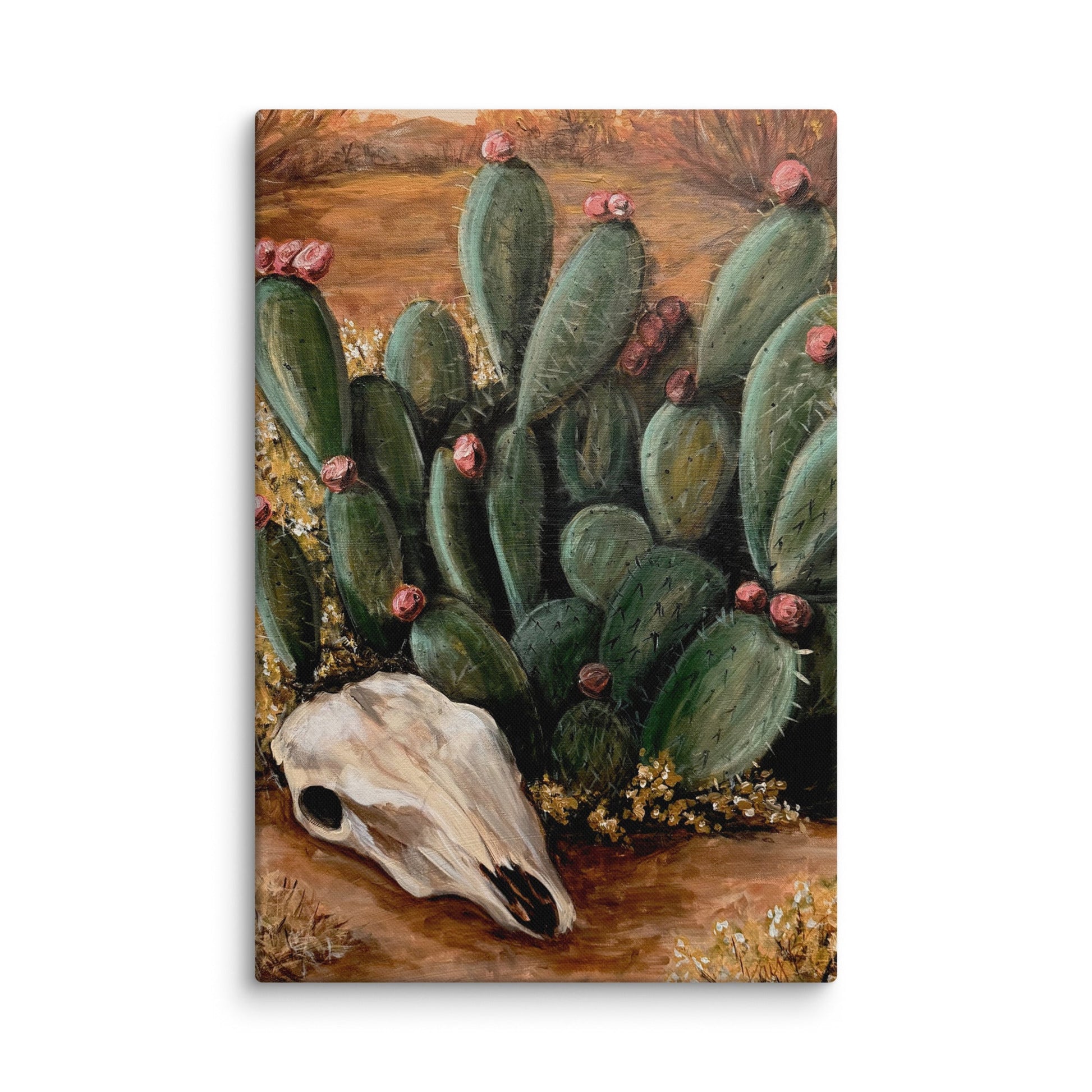 Canvas: Desert Skull, detail view