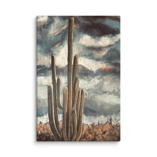 Canvas: Cactus Night, front view