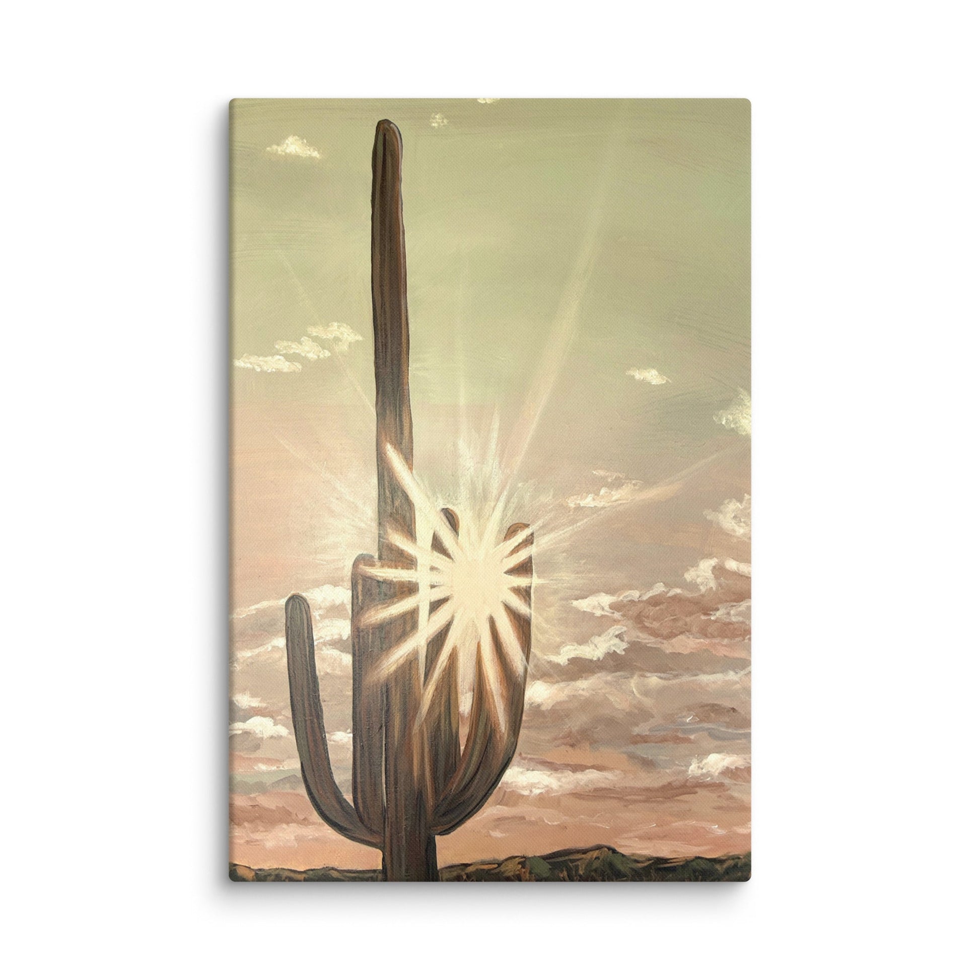 Canvas: Cactus Sunset, front view