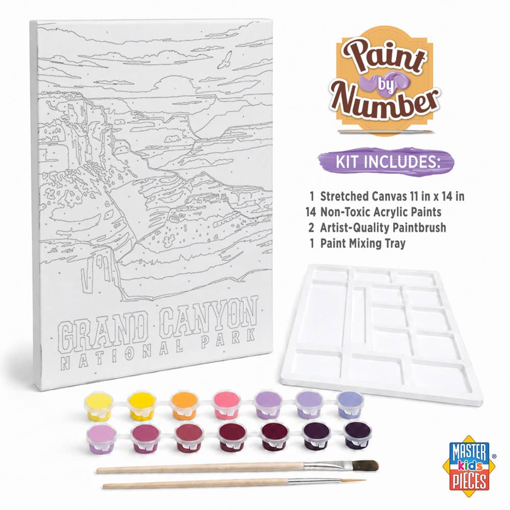 National Parks - Grand Canyon Paint by Number, side view