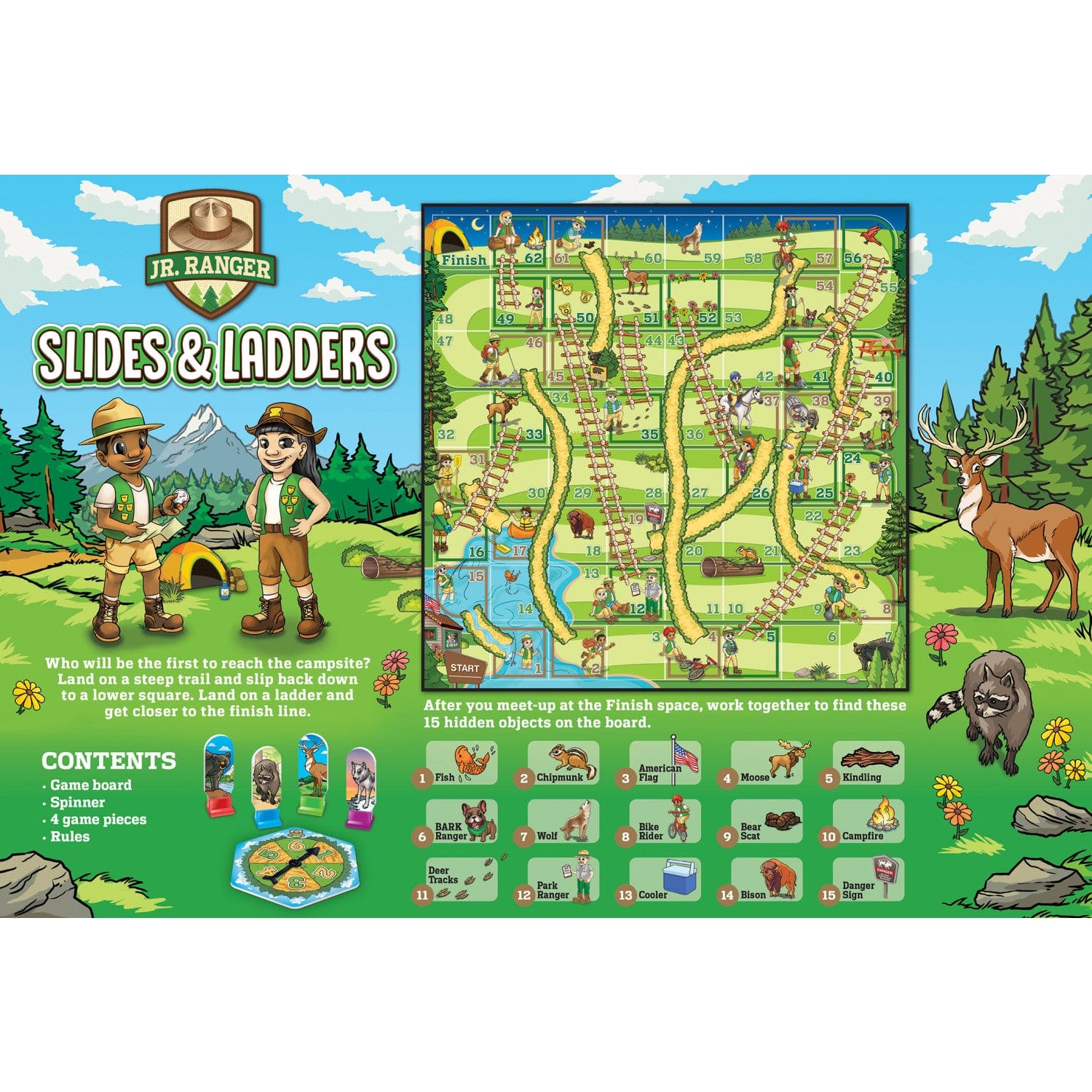 Jr. Ranger - Slides & Ladders Board Game, detail view