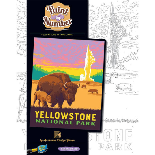 National Parks - Yellowstone Paint by Number, front view