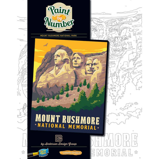National Memorial - Mount Rushmore Paint by Number, front view