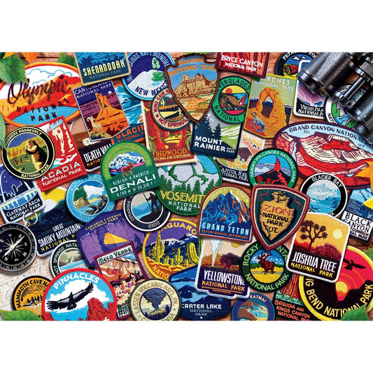 Patches of the National Parks 1000 Piece Jigsaw Puzzle, detail view