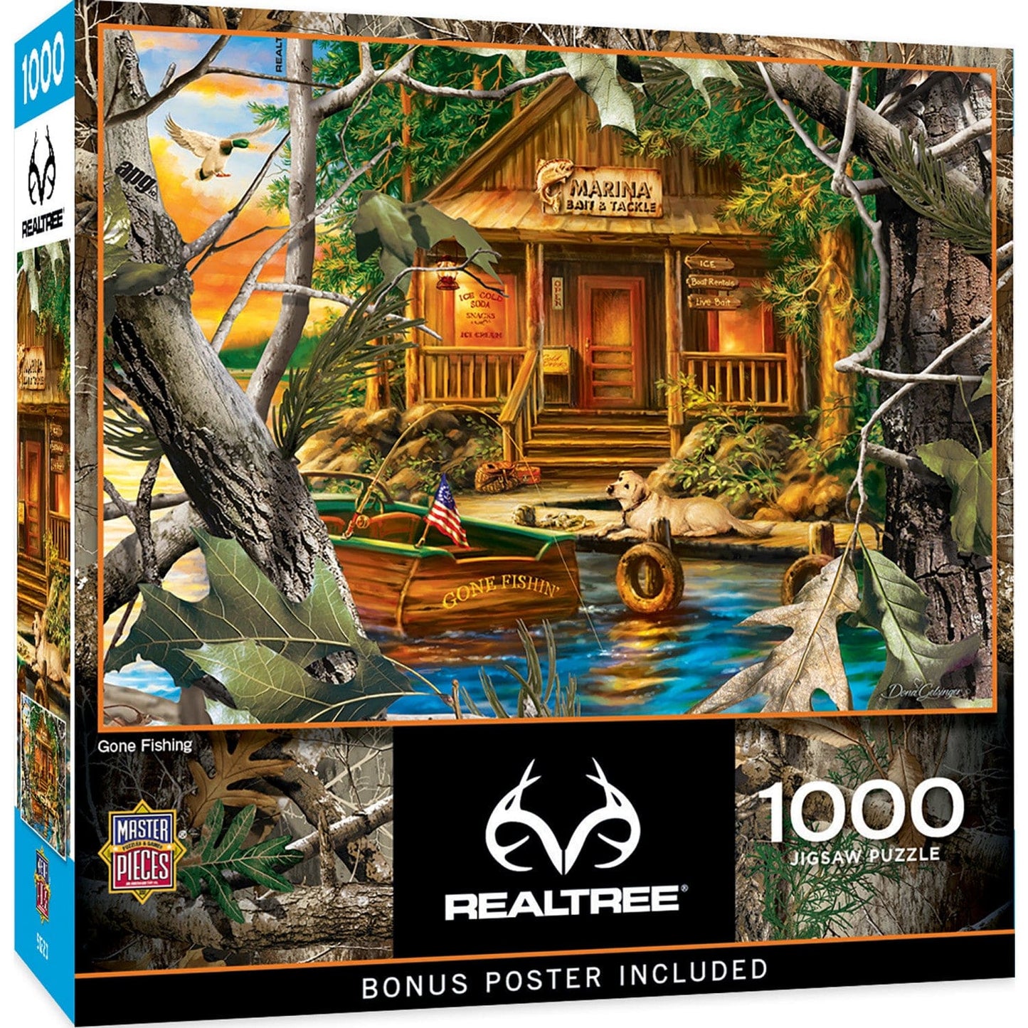 Realtree - Gone Fishing 1000 Piece Jigsaw Puzzle, front view