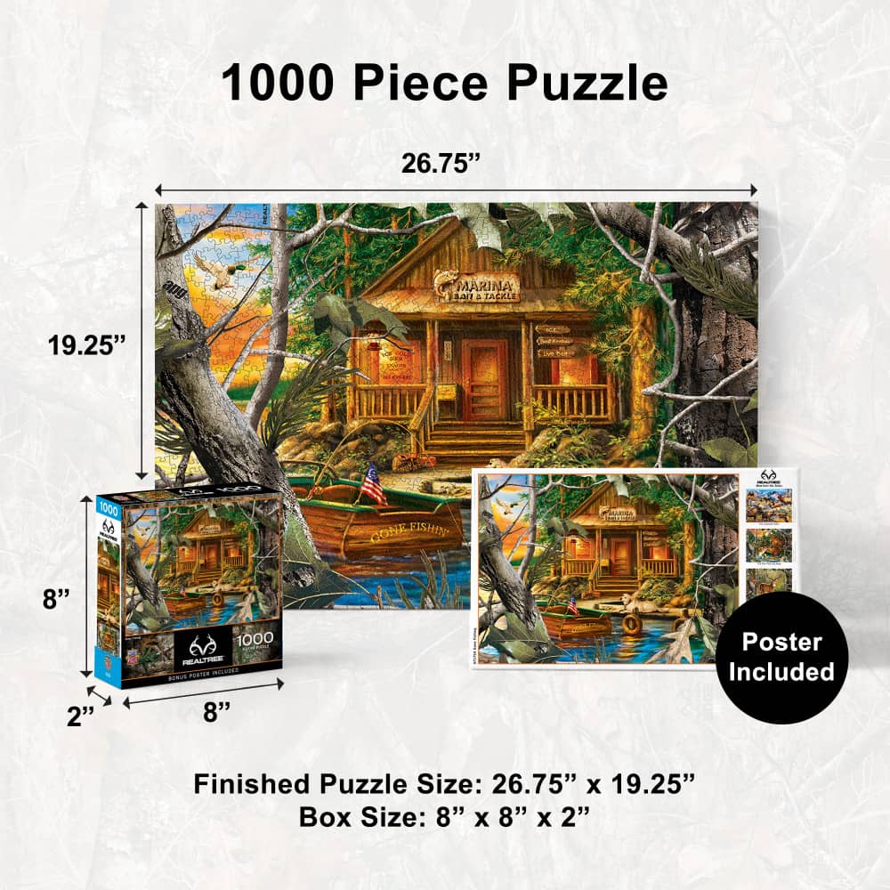 Realtree - Gone Fishing 1000 Piece Jigsaw Puzzle, lifestyle view