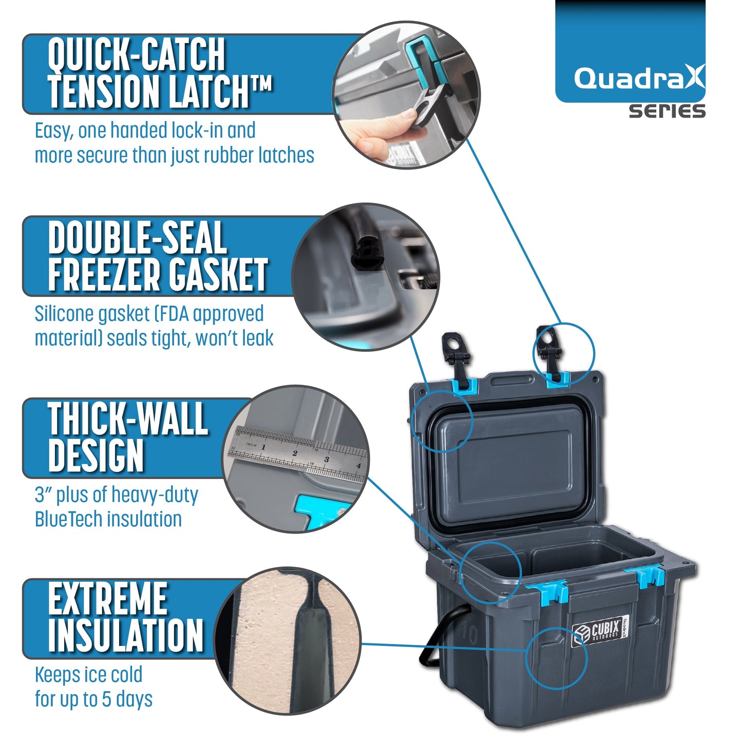 10QT Personal Grab & Go Cooler with 72-Hr Ice Retention, additional view
