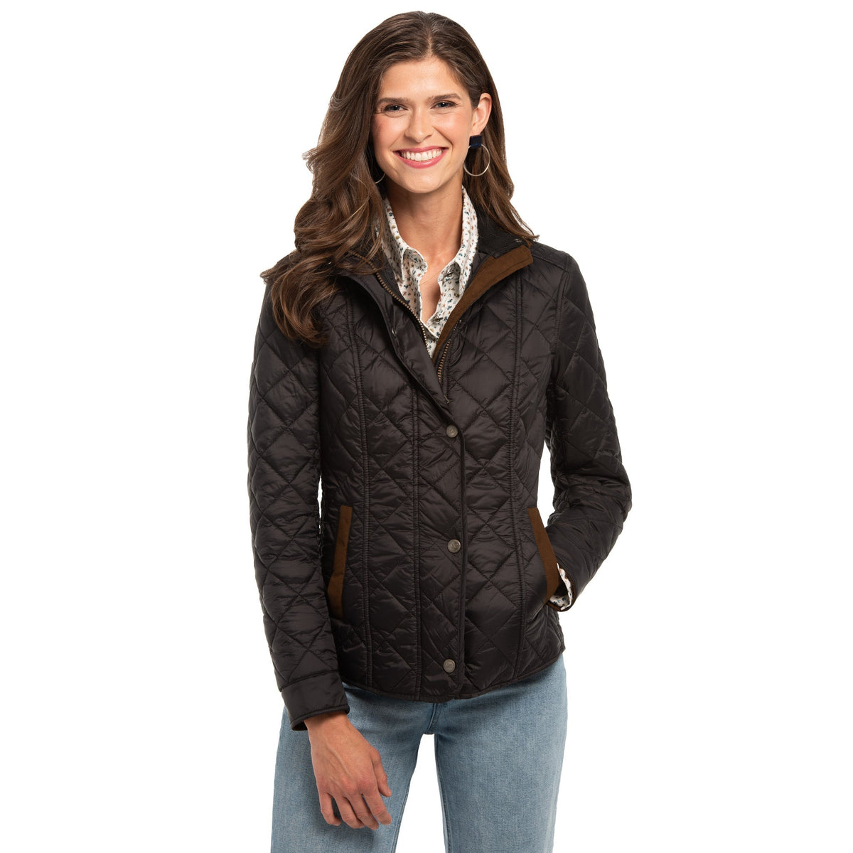 Georgia Quilted Nylon Jacket - Black