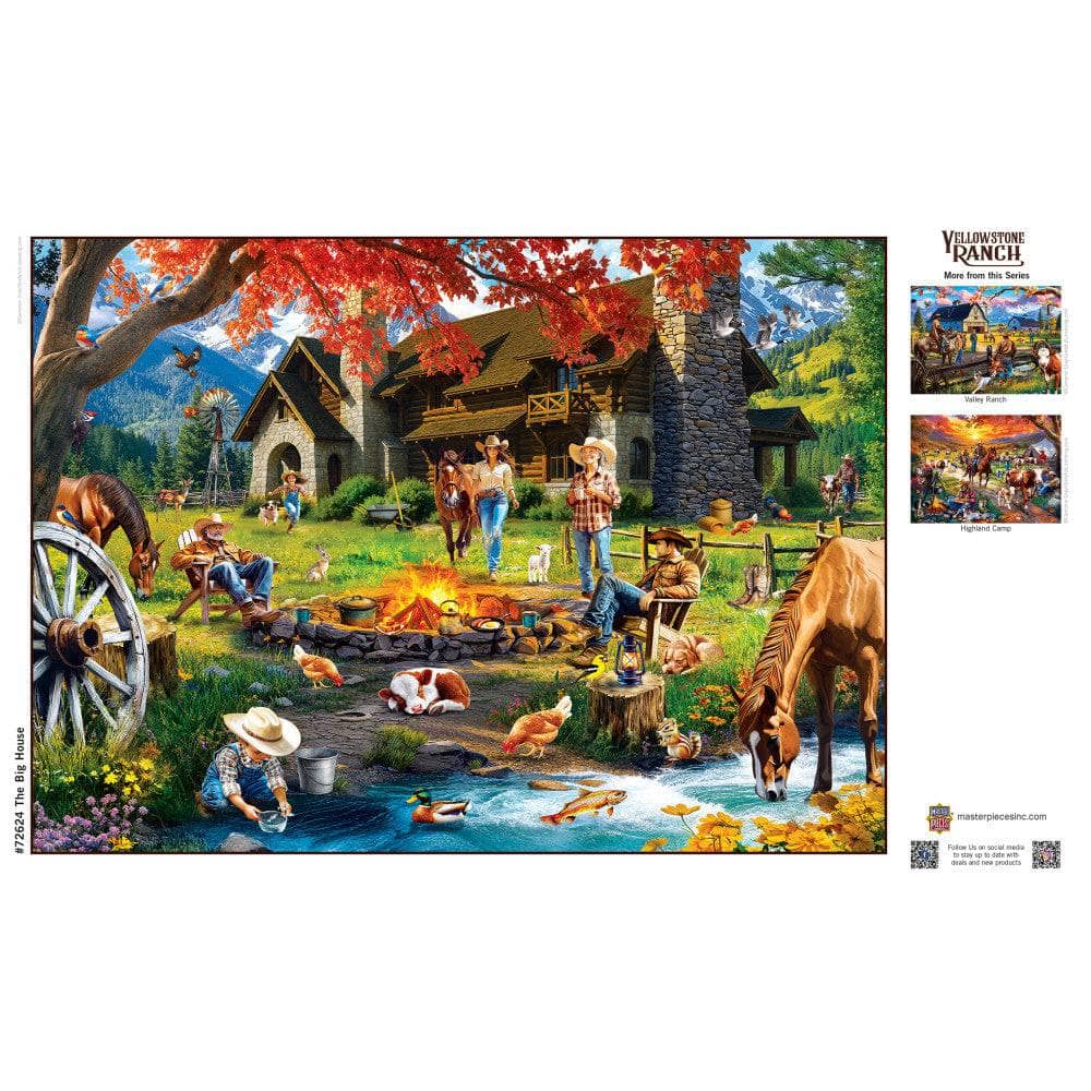 Yellowstone Ranch - The Big House 1000 Piece Jigsaw Puzzle, alternate view