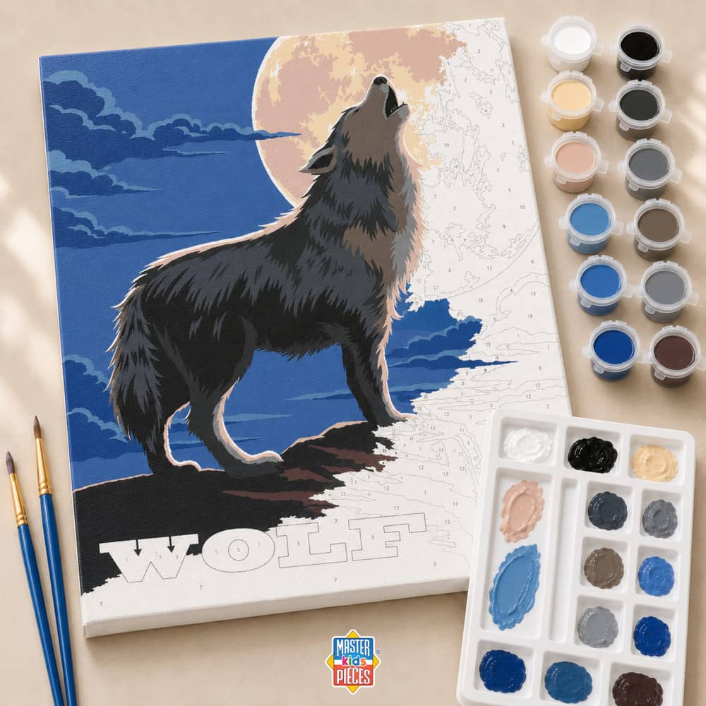 Wolf - Paint by Number, alternate view