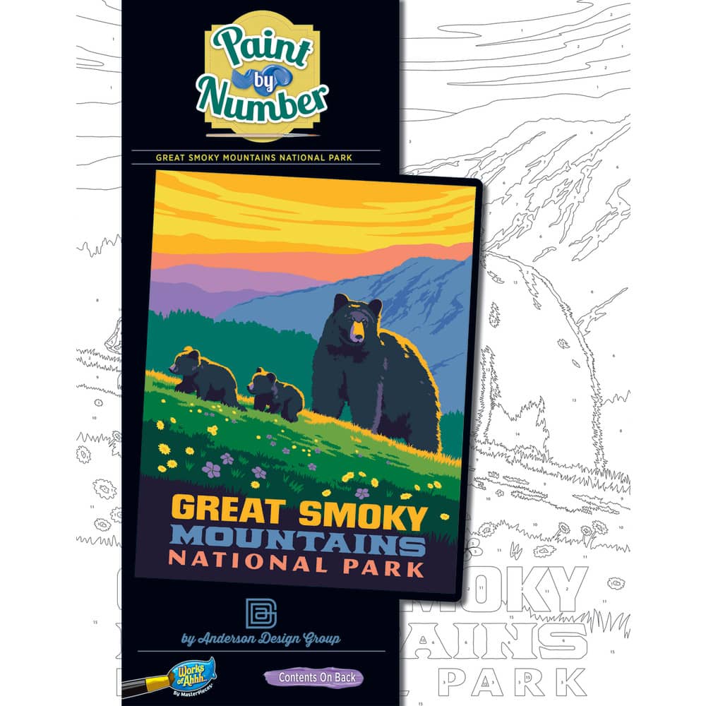 National Parks - Great Smoky Mountains Paint by Number, front view