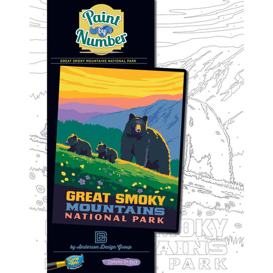 National Parks - Great Smoky Mountains Paint by Number, front view