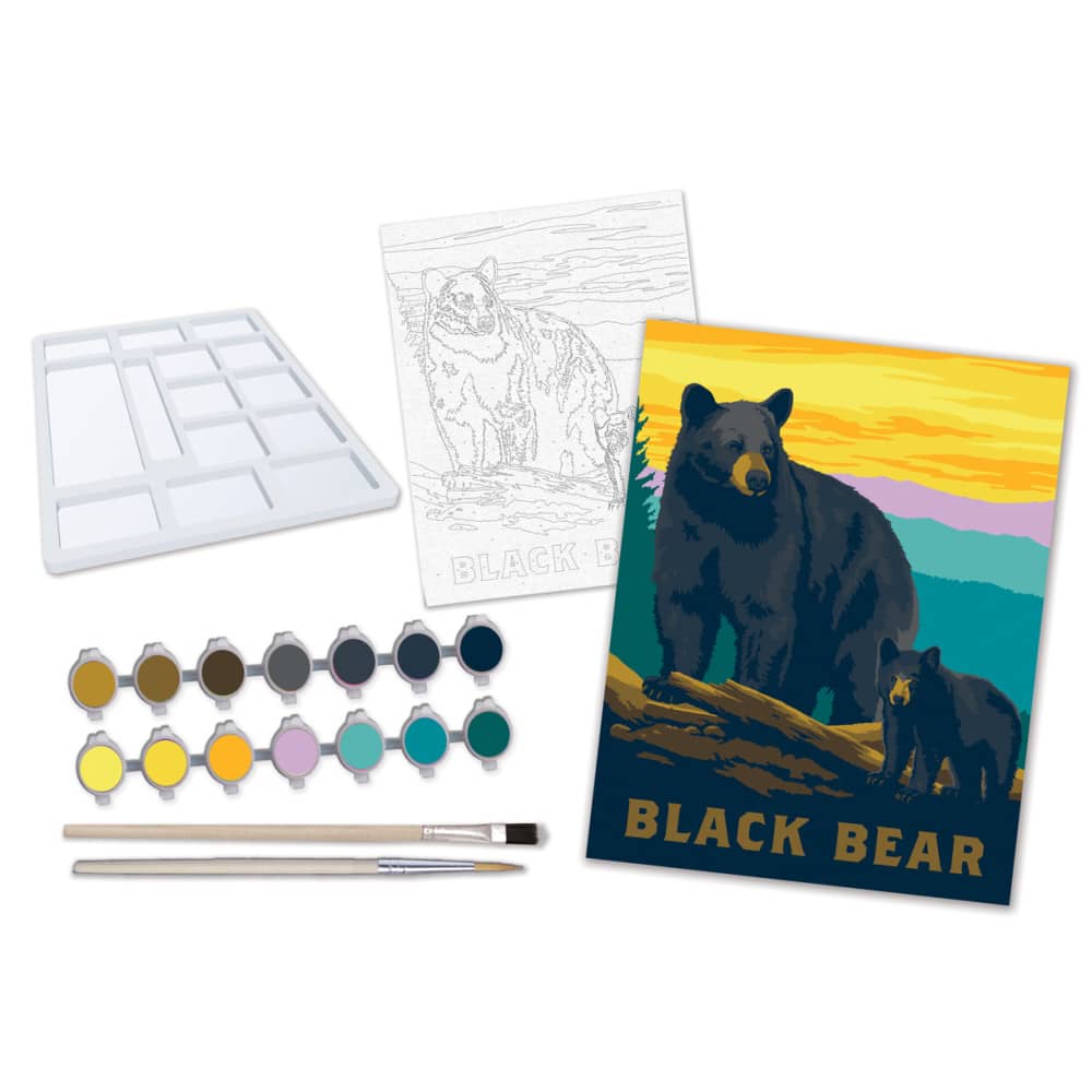 Black Bear - Paint by Number, detail view