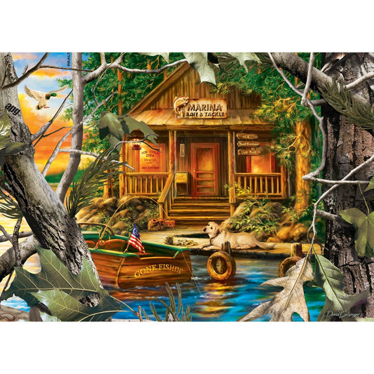 Realtree - Gone Fishing 1000 Piece Jigsaw Puzzle, detail view