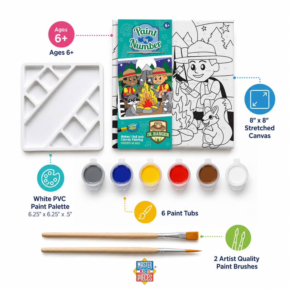 Jr. Ranger - Camping Paint by Number Kids, side view