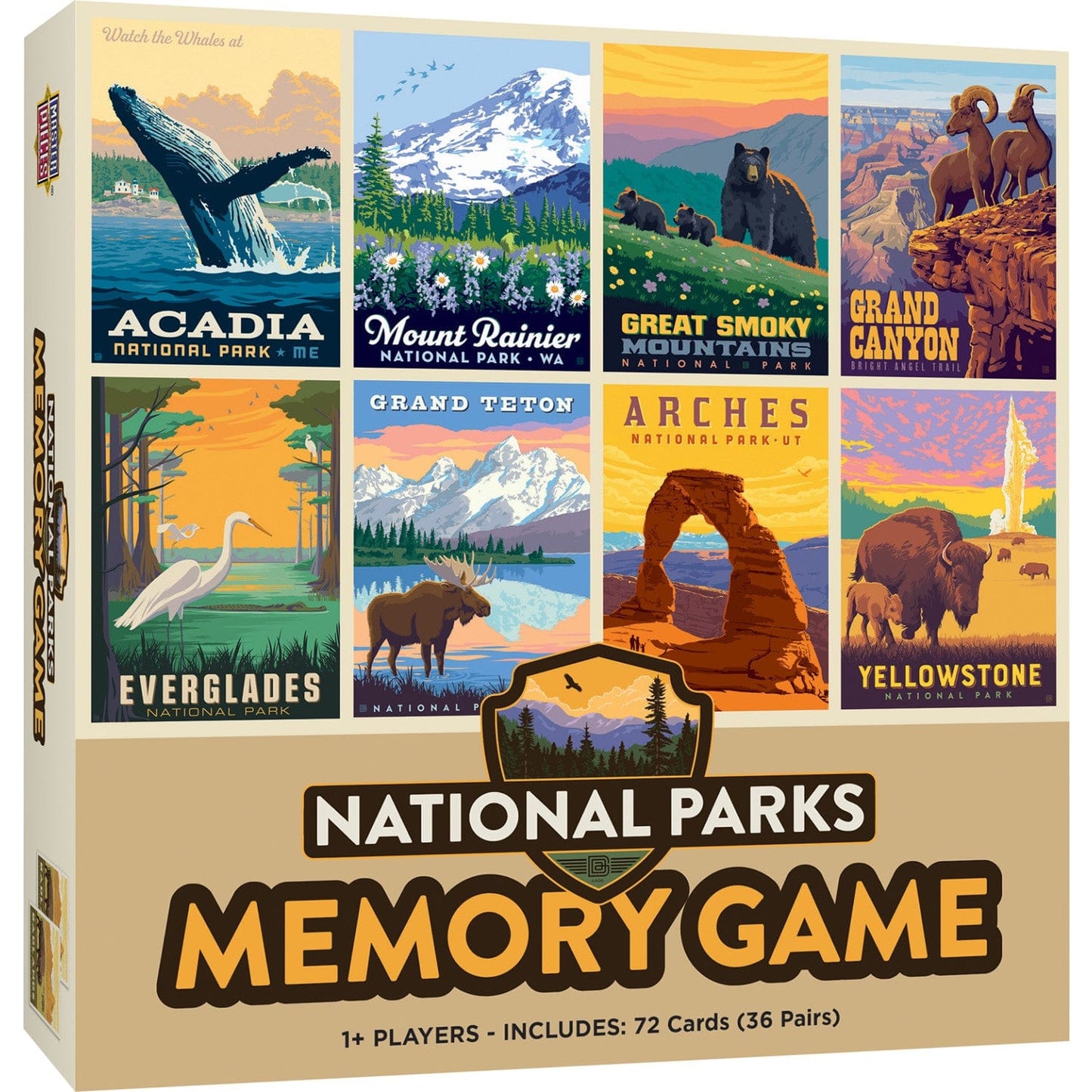 National Parks Memory Game, front view