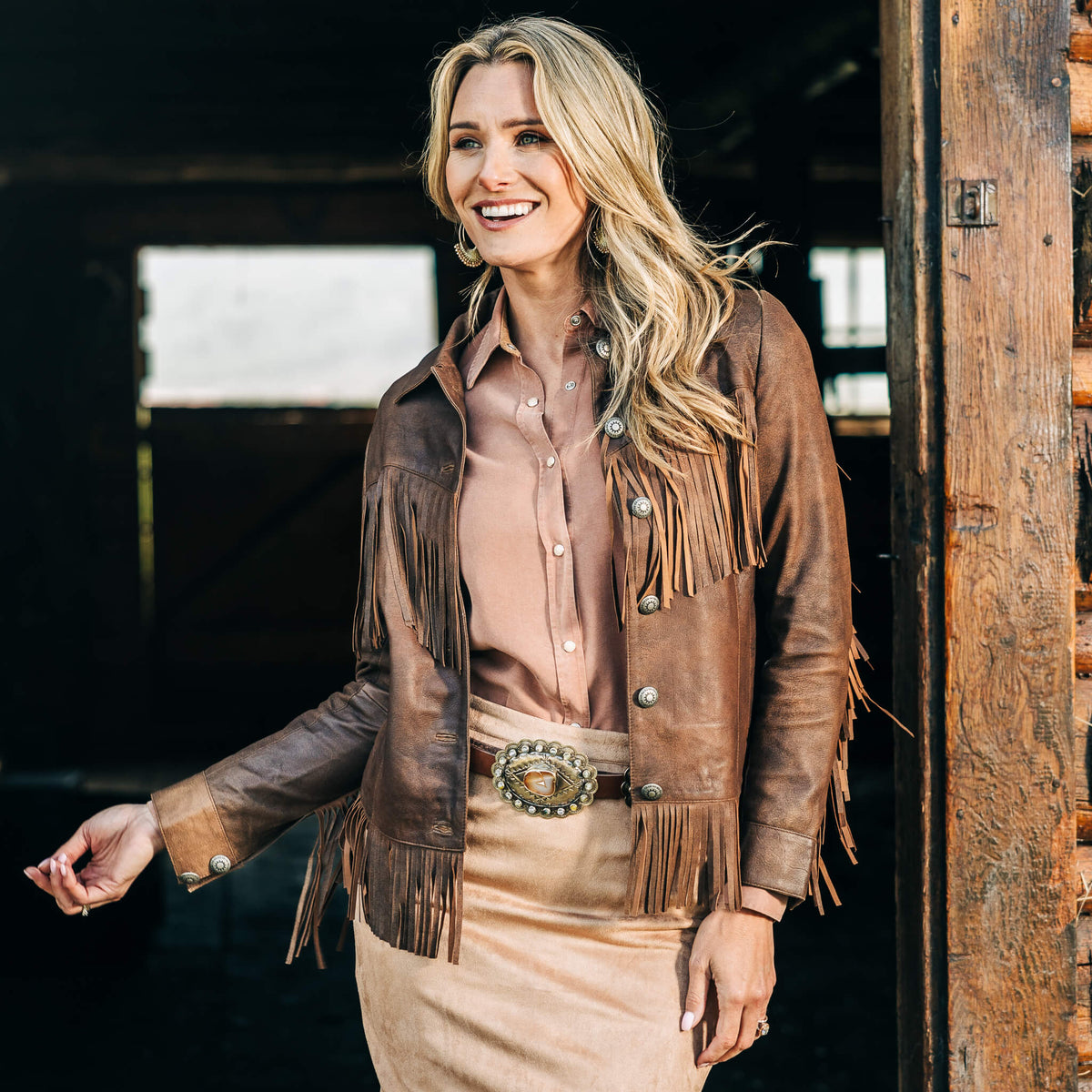 Lea Lambskin Fringe Jacket