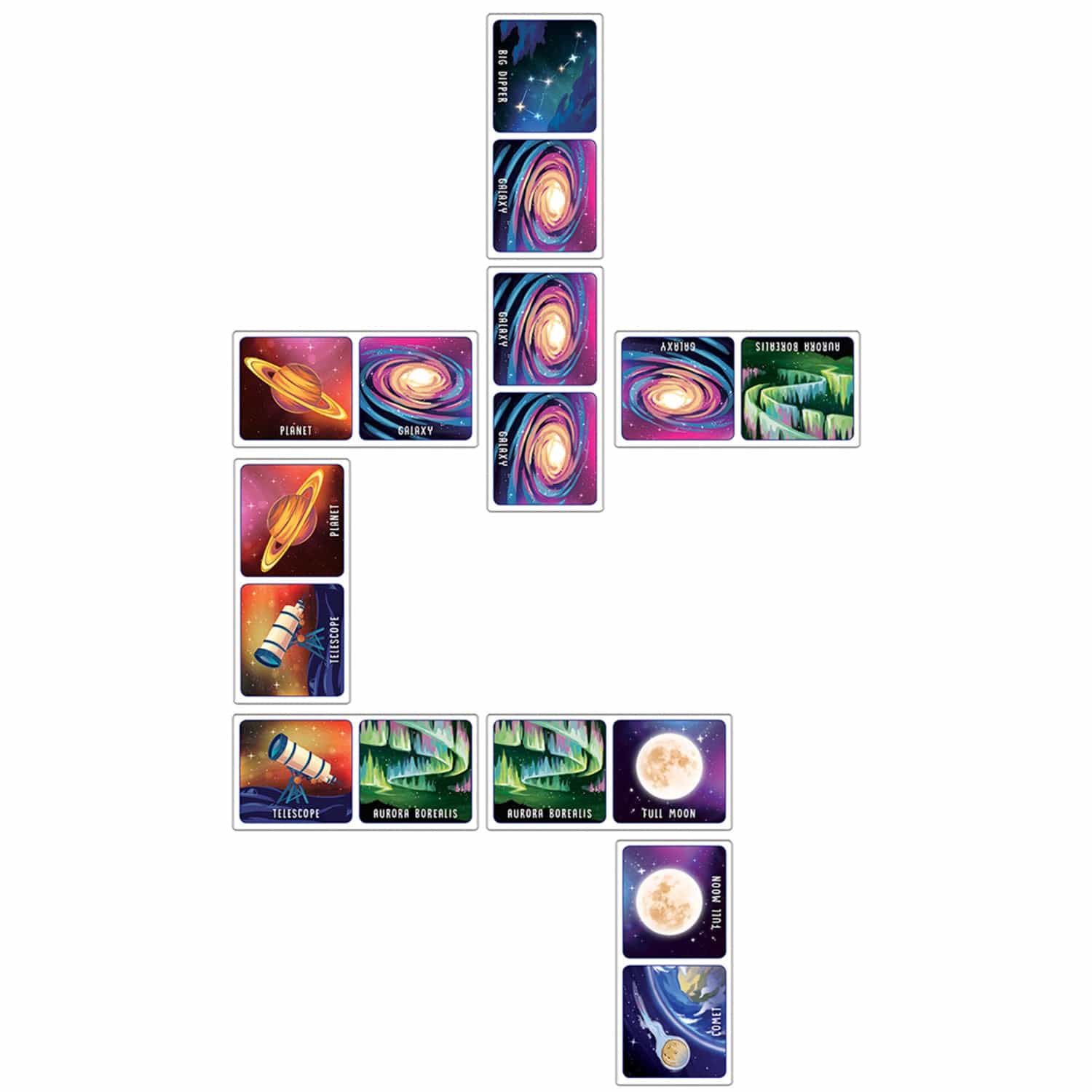 Jr. Ranger - Night Sky Picture Dominoes, detail view