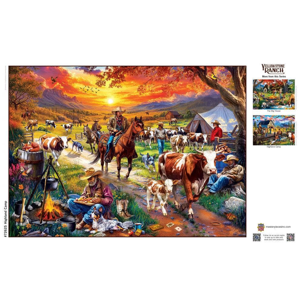 Yellowstone Ranch - Highland Camp 1000 Piece Jigsaw Puzzle, alternate view