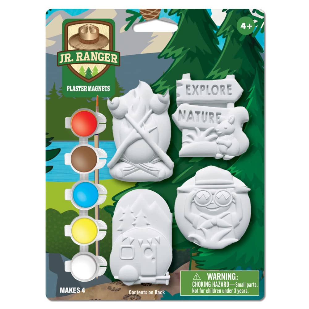 Jr. Ranger - 6-Pack Plaster Magnets Paint Kit, front view