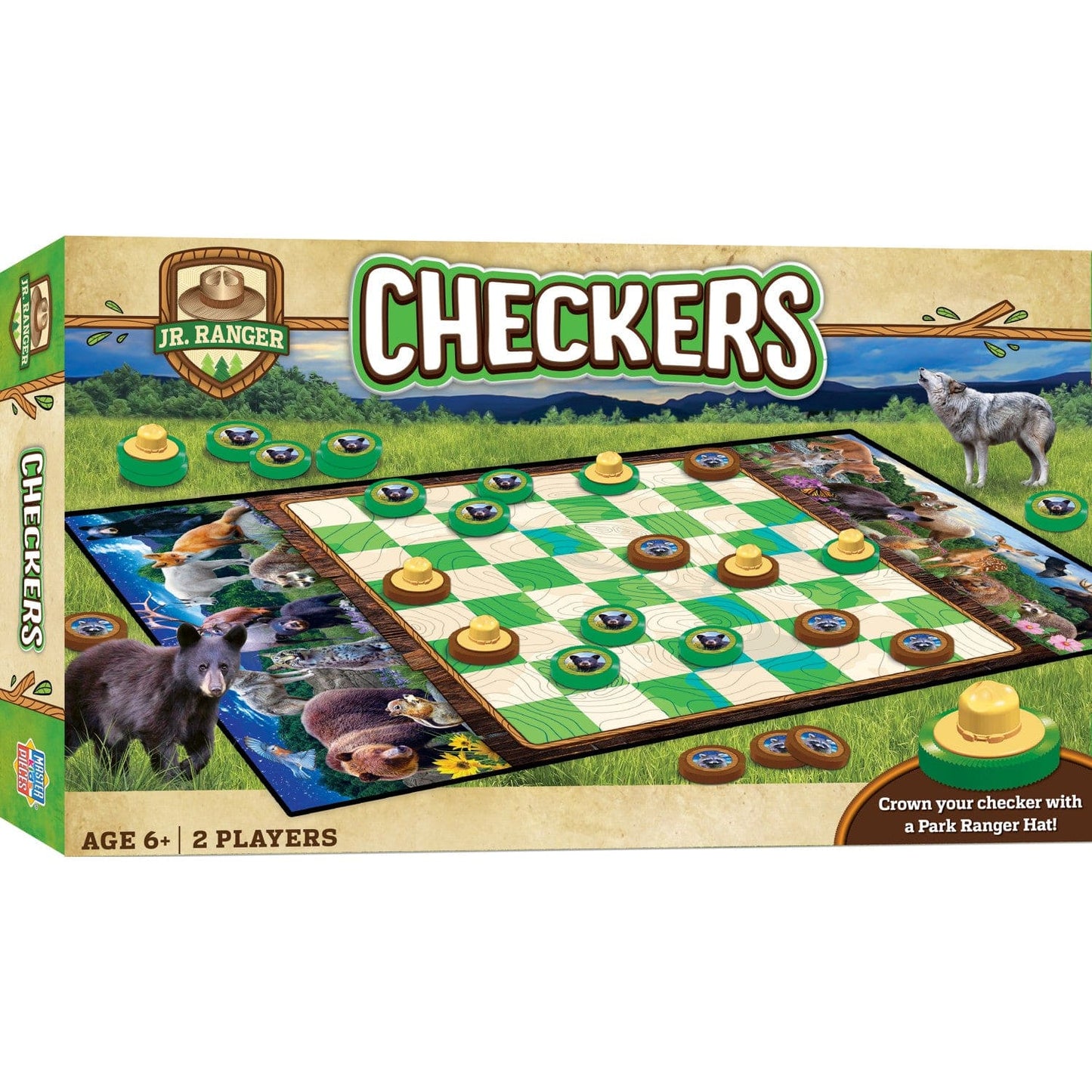 Jr. Ranger Checkers Board Game, front view