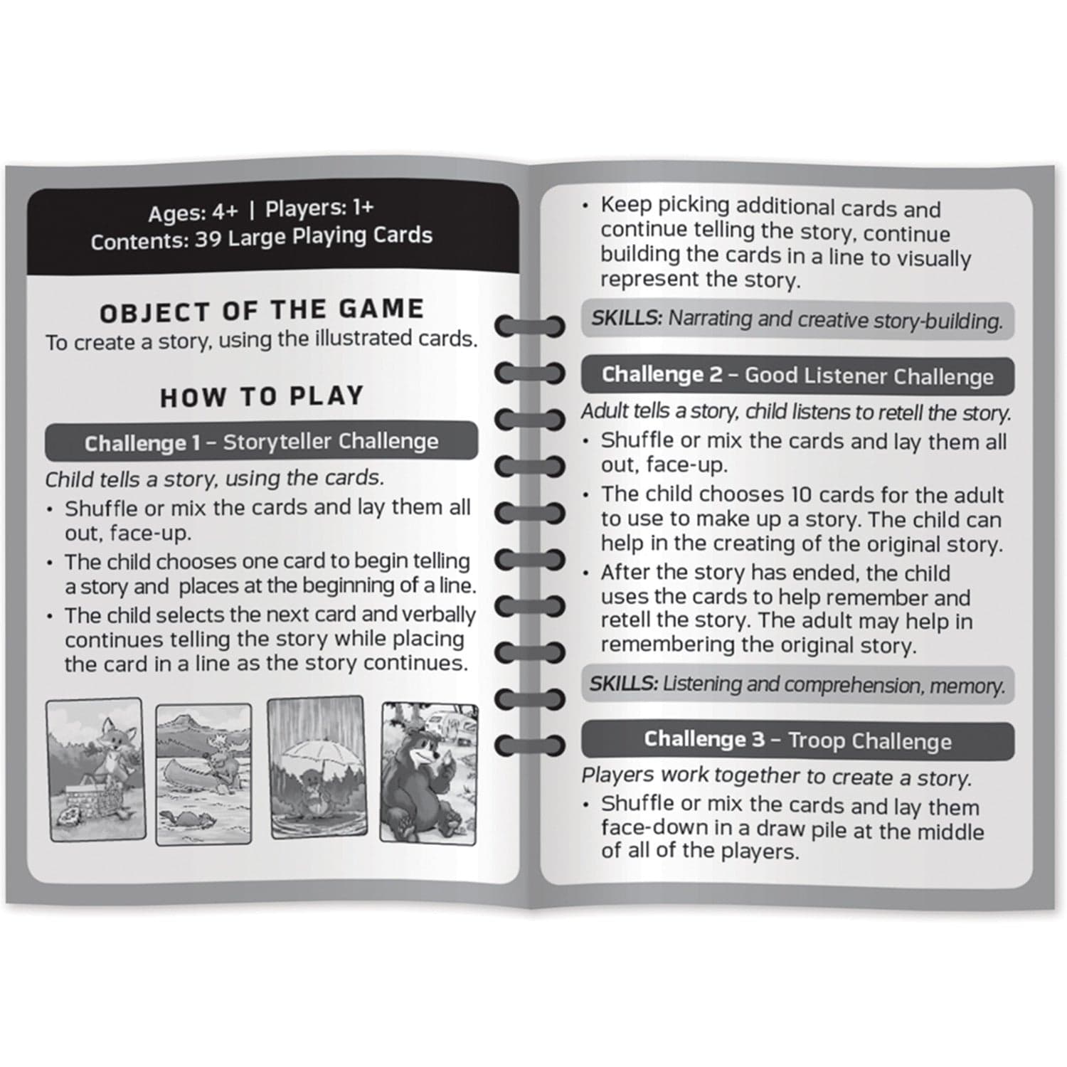Jr. Ranger Campfire Stories Card Game, alternate view