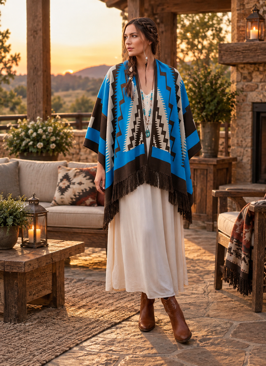 Peruvian Wrap - Blue